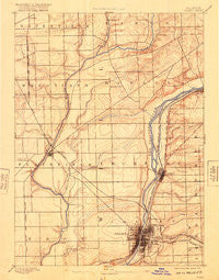 Joliet Illinois Historical topographic map, 1:62500 scale, 15 X 15 Minute, Year 1892