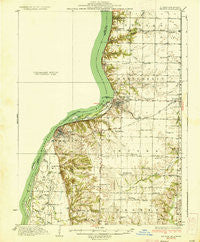 Keokuk Iowa Historical topographic map, 1:62500 scale, 15 X 15 Minute, Year 1936