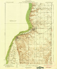 Keokuk Iowa Historical topographic map, 1:62500 scale, 15 X 15 Minute, Year 1936