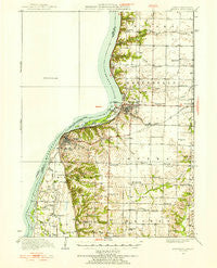 Keokuk Iowa Historical topographic map, 1:62500 scale, 15 X 15 Minute, Year 1950