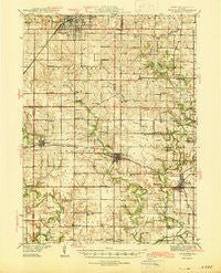 Kewanee Illinois Historical topographic map, 1:62500 scale, 15 X 15 Minute, Year 1944