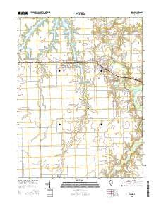 Kincaid Illinois Current topographic map, 1:24000 scale, 7.5 X 7.5 Minute, Year 2015