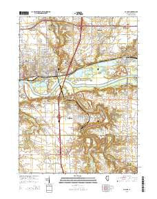 La Salle Illinois Current topographic map, 1:24000 scale, 7.5 X 7.5 Minute, Year 2015
