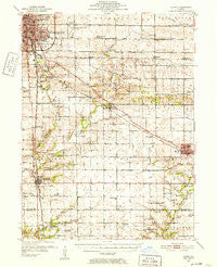 Le Roy Illinois Historical topographic map, 1:62500 scale, 15 X 15 Minute, Year 1951