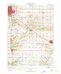 Le Roy Illinois Historical topographic map, 1:62500 scale, 15 X 15 Minute, Year 1951