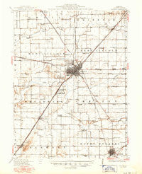 Lincoln Illinois Historical topographic map, 1:62500 scale, 15 X 15 Minute, Year 1913