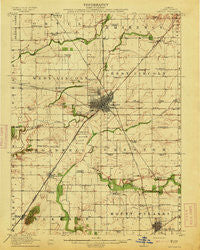 Lincoln Illinois Historical topographic map, 1:62500 scale, 15 X 15 Minute, Year 1913