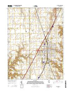 Litchfield Illinois Current topographic map, 1:24000 scale, 7.5 X 7.5 Minute, Year 2015