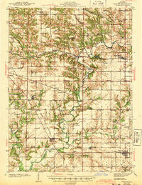 Maquon Illinois Historical topographic map, 1:62500 scale, 15 X 15 Minute, Year 1943