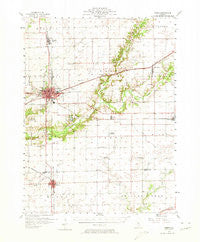 Maroa Illinois Historical topographic map, 1:62500 scale, 15 X 15 Minute, Year 1957
