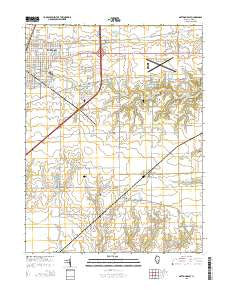 Mattoon East Illinois Current topographic map, 1:24000 scale, 7.5 X 7.5 Minute, Year 2015