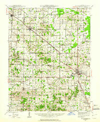 McLeansboro Illinois Historical topographic map, 1:62500 scale, 15 X 15 Minute, Year 1942