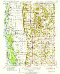 Mendon Illinois Historical topographic map, 1:62500 scale, 15 X 15 Minute, Year 1946
