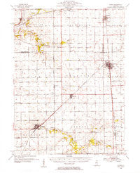 Minonk Illinois Historical topographic map, 1:62500 scale, 15 X 15 Minute, Year 1955
