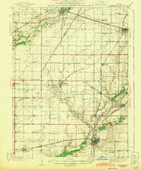 Monticello Illinois Historical topographic map, 1:62500 scale, 15 X 15 Minute, Year 1943