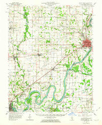 Mount Carmel Indiana Historical topographic map, 1:62500 scale, 15 X 15 Minute, Year 1959