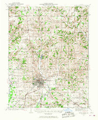 Mount Vernon Illinois Historical topographic map, 1:62500 scale, 15 X 15 Minute, Year 1933