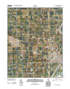 Mount Carmel Illinois Historical topographic map, 1:24000 scale, 7.5 X 7.5 Minute, Year 2012