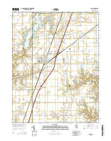Neoga Illinois Current topographic map, 1:24000 scale, 7.5 X 7.5 Minute, Year 2015