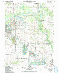 New Athens East Illinois Historical topographic map, 1:24000 scale, 7.5 X 7.5 Minute, Year 1991