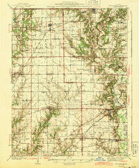 New Douglas Illinois Historical topographic map, 1:62500 scale, 15 X 15 Minute, Year 1944
