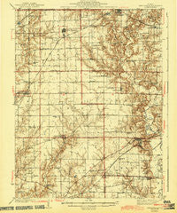 New Douglas Illinois Historical topographic map, 1:62500 scale, 15 X 15 Minute, Year 1944