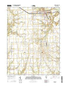 Newton Illinois Current topographic map, 1:24000 scale, 7.5 X 7.5 Minute, Year 2015