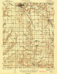 Newton Illinois Historical topographic map, 1:62500 scale, 15 X 15 Minute, Year 1943