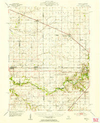 Niantic Illinois Historical topographic map, 1:62500 scale, 15 X 15 Minute, Year 1954