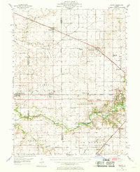 Niantic Illinois Historical topographic map, 1:62500 scale, 15 X 15 Minute, Year 1954