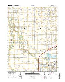 Northwest Pontiac Illinois Current topographic map, 1:24000 scale, 7.5 X 7.5 Minute, Year 2015