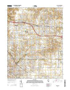O'Fallon Illinois Current topographic map, 1:24000 scale, 7.5 X 7.5 Minute, Year 2015