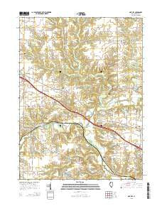 Oak Hill Illinois Current topographic map, 1:24000 scale, 7.5 X 7.5 Minute, Year 2015