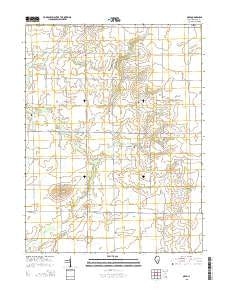 Obed Illinois Current topographic map, 1:24000 scale, 7.5 X 7.5 Minute, Year 2015