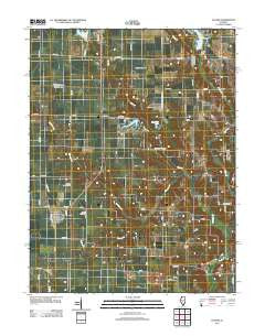 Oconee Illinois Historical topographic map, 1:24000 scale, 7.5 X 7.5 Minute, Year 2012