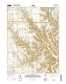 Oconee Illinois Current topographic map, 1:24000 scale, 7.5 X 7.5 Minute, Year 2015