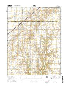 Ohlman Illinois Current topographic map, 1:24000 scale, 7.5 X 7.5 Minute, Year 2015