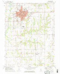 Olney Illinois Historical topographic map, 1:24000 scale, 7.5 X 7.5 Minute, Year 1971