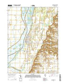 Oquawka Illinois Current topographic map, 1:24000 scale, 7.5 X 7.5 Minute, Year 2015
