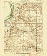 Oquawka Illinois Historical topographic map, 1:62500 scale, 15 X 15 Minute, Year 1940
