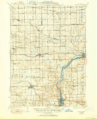 Oregon Illinois Historical topographic map, 1:62500 scale, 15 X 15 Minute, Year 1924