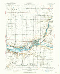 Ottawa Illinois Historical topographic map, 1:62500 scale, 15 X 15 Minute, Year 1946
