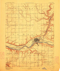 Ottawa Illinois Historical topographic map, 1:62500 scale, 15 X 15 Minute, Year 1892