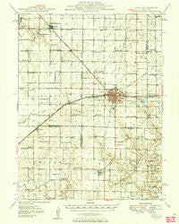 Pana Illinois Historical topographic map, 1:62500 scale, 15 X 15 Minute, Year 1949