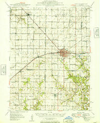 Pana Illinois Historical topographic map, 1:62500 scale, 15 X 15 Minute, Year 1949