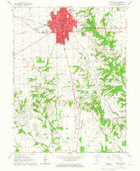 Paris South Illinois Historical topographic map, 1:24000 scale, 7.5 X 7.5 Minute, Year 1966