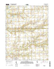 Patoka Illinois Current topographic map, 1:24000 scale, 7.5 X 7.5 Minute, Year 2015