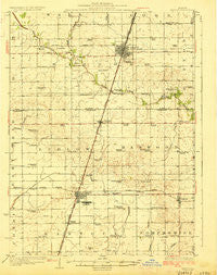 Paxton Illinois Historical topographic map, 1:62500 scale, 15 X 15 Minute, Year 1927