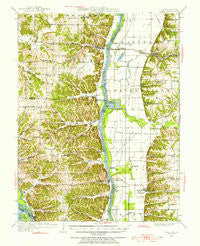 Pearl Illinois Historical topographic map, 1:62500 scale, 15 X 15 Minute, Year 1950