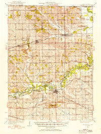 Pecatonica Illinois Historical topographic map, 1:62500 scale, 15 X 15 Minute, Year 1932